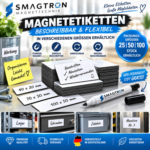 Magnetetiketten beschreibbar - magnetetiketten,,