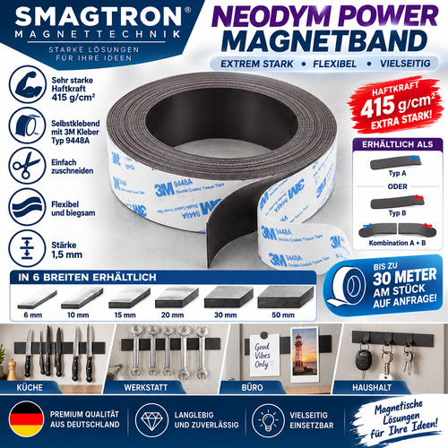 Neodym power magnetband - power,