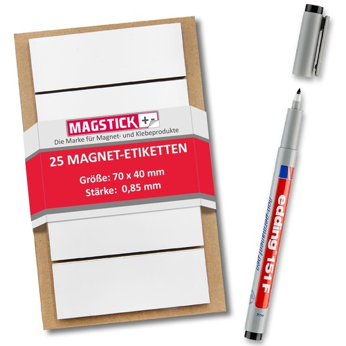 Beschreibbare magnet etiketten - beschreibbare, magnet-etiketten
